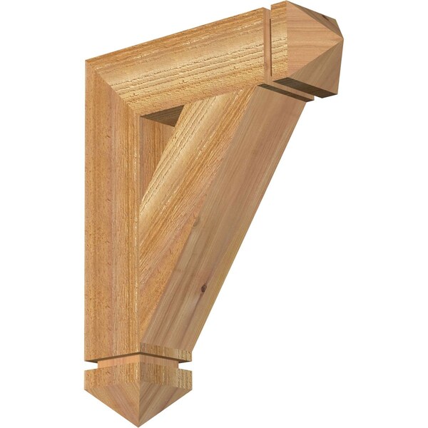 Ekena Millwork Traditional Arts & Crafts Rough Sawn Bracket, Western Red Cedar, 4"W x 16"D x 20"H BKT04X16X20TRA03RWR - main